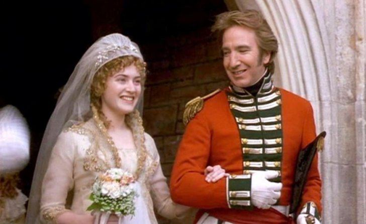 Wedding scene in Sense and Sensibility with Kate Winslet and Alan Rickman